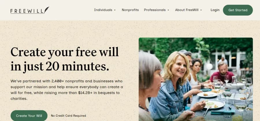 FreeWill website