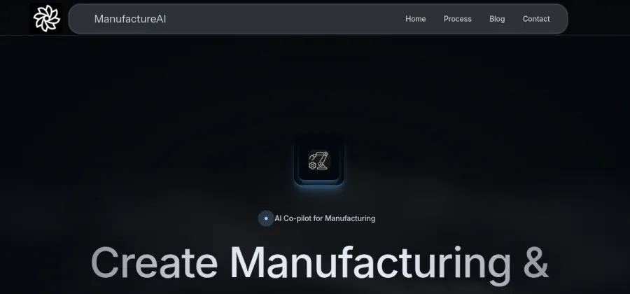 ManufactureAI website